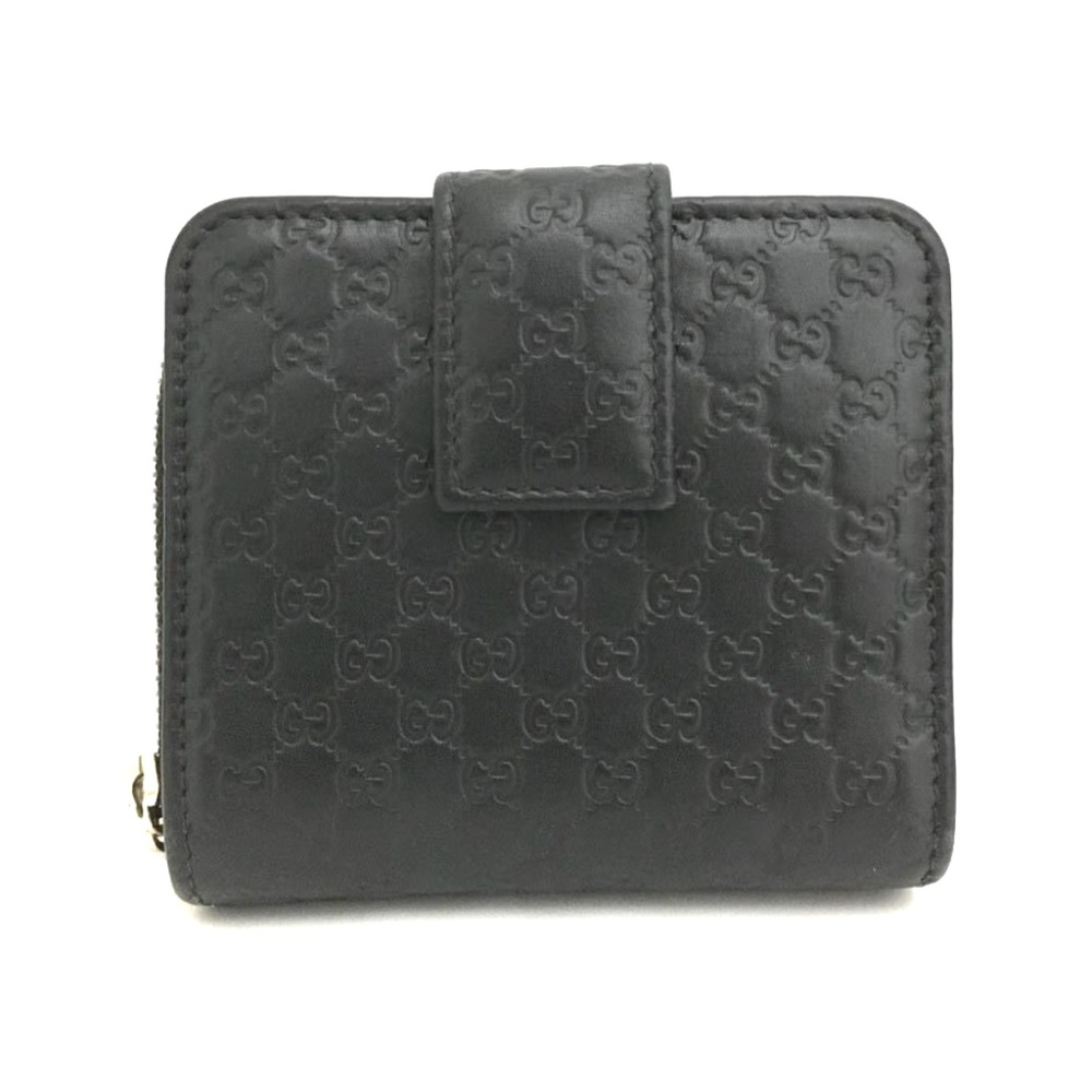 ✨GUCCI MICRO Ss GG Logo Leather Zip Around Bifold Wallet. For Male Or Female✨
